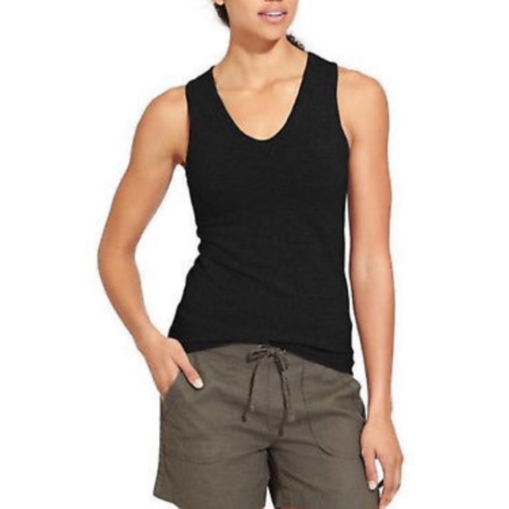 Athleta Pure V Neck Tank - Black XS